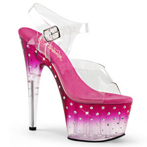Dazzling Hot Pink Ombre Platform Heels: The Ultimate Statement Shoe